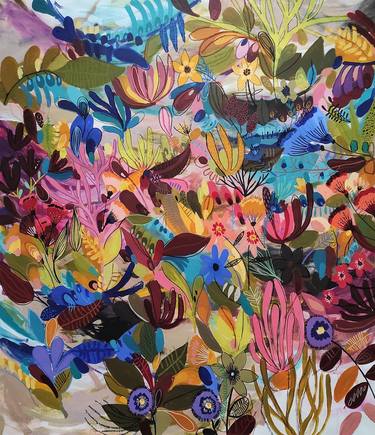 Original Abstract Floral Paintings by Sophie Vanderfeld