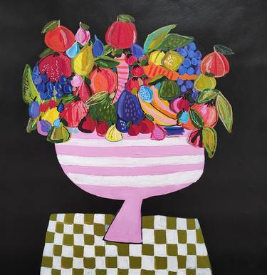 Still Life With Fruit, Pitcher, and Cup Painting by Anastasia Zinkerman