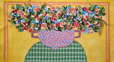 Original Abstract Floral Paintings by Sophie Vanderfeld