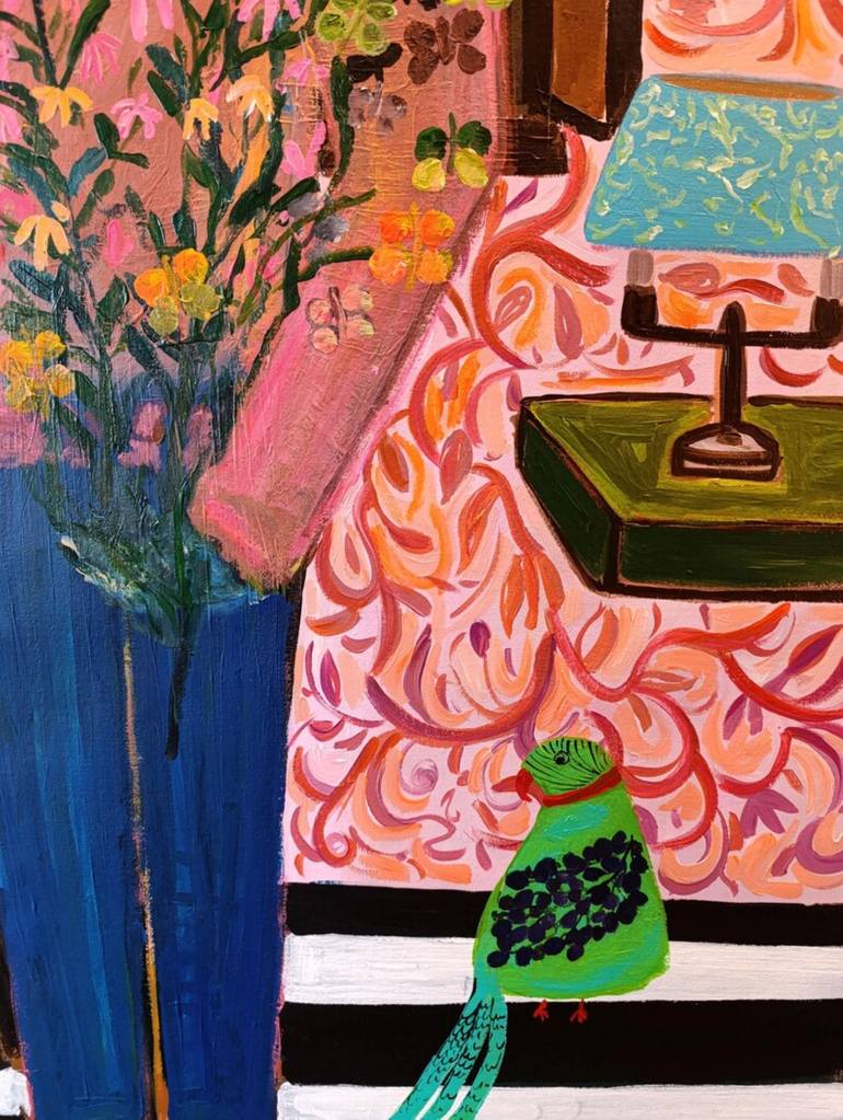 Original Abstract Men Painting by Sophie Vanderfeld