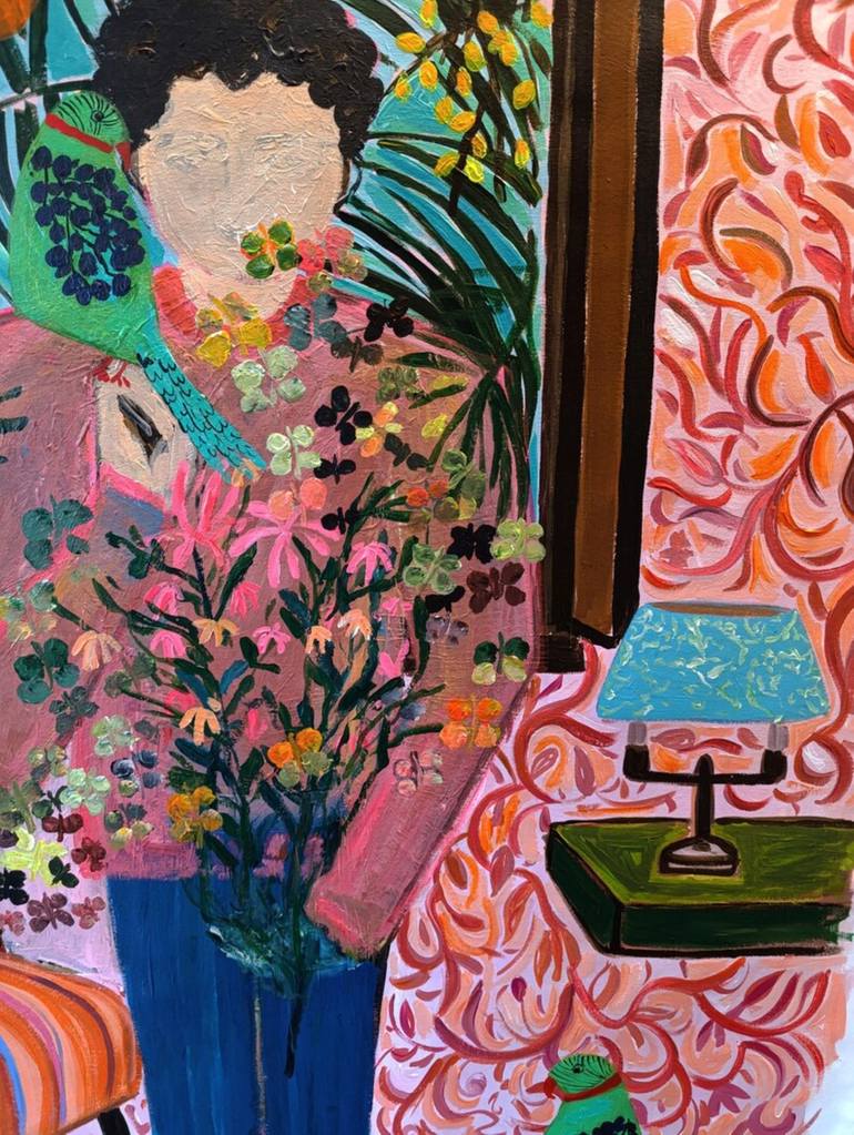 Original Abstract Men Painting by Sophie Vanderfeld