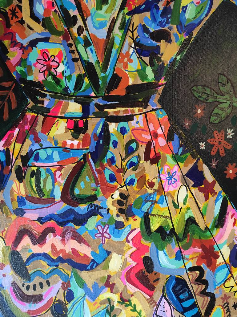 Original Abstract Fashion Painting by Sophie Vanderfeld