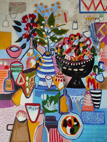Original Abstract Still Life Painting by Sophie Vanderfeld
