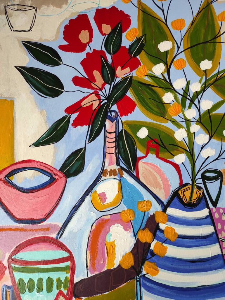 Original Abstract Still Life Painting by Sophie Vanderfeld