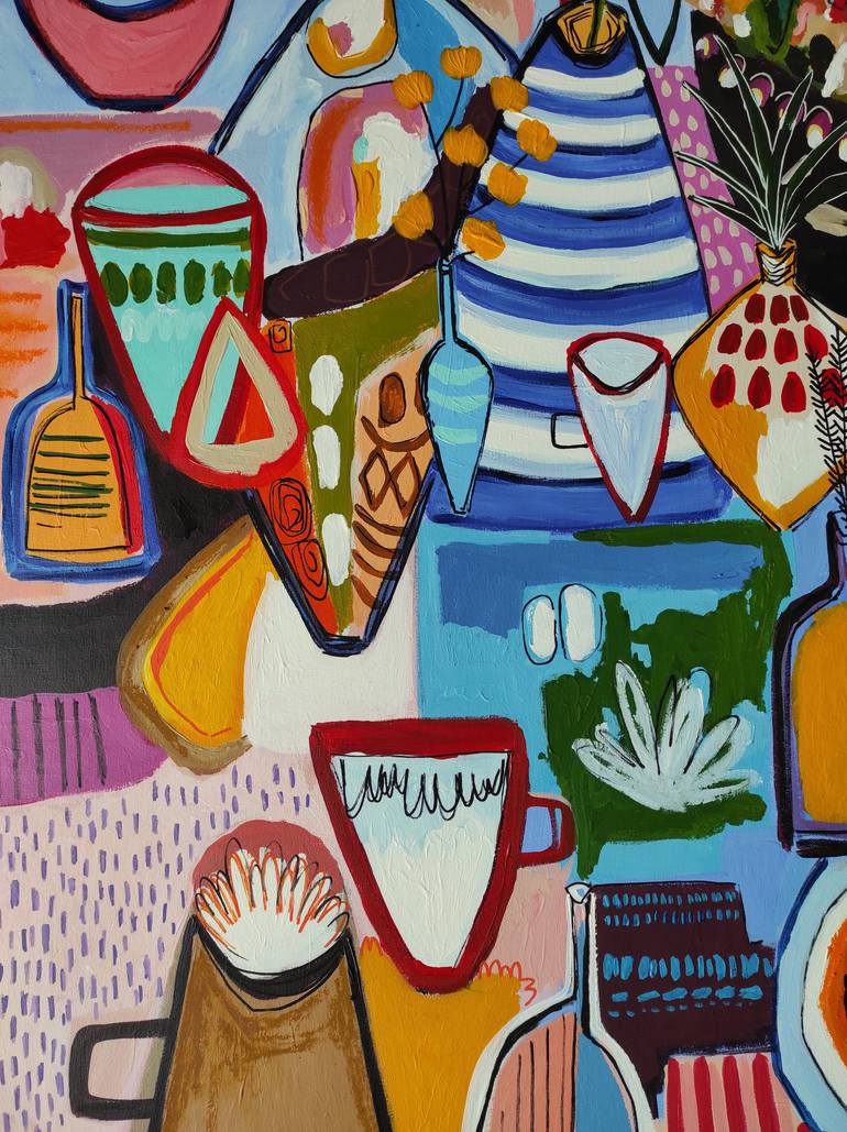 Original Abstract Still Life Painting by Sophie Vanderfeld