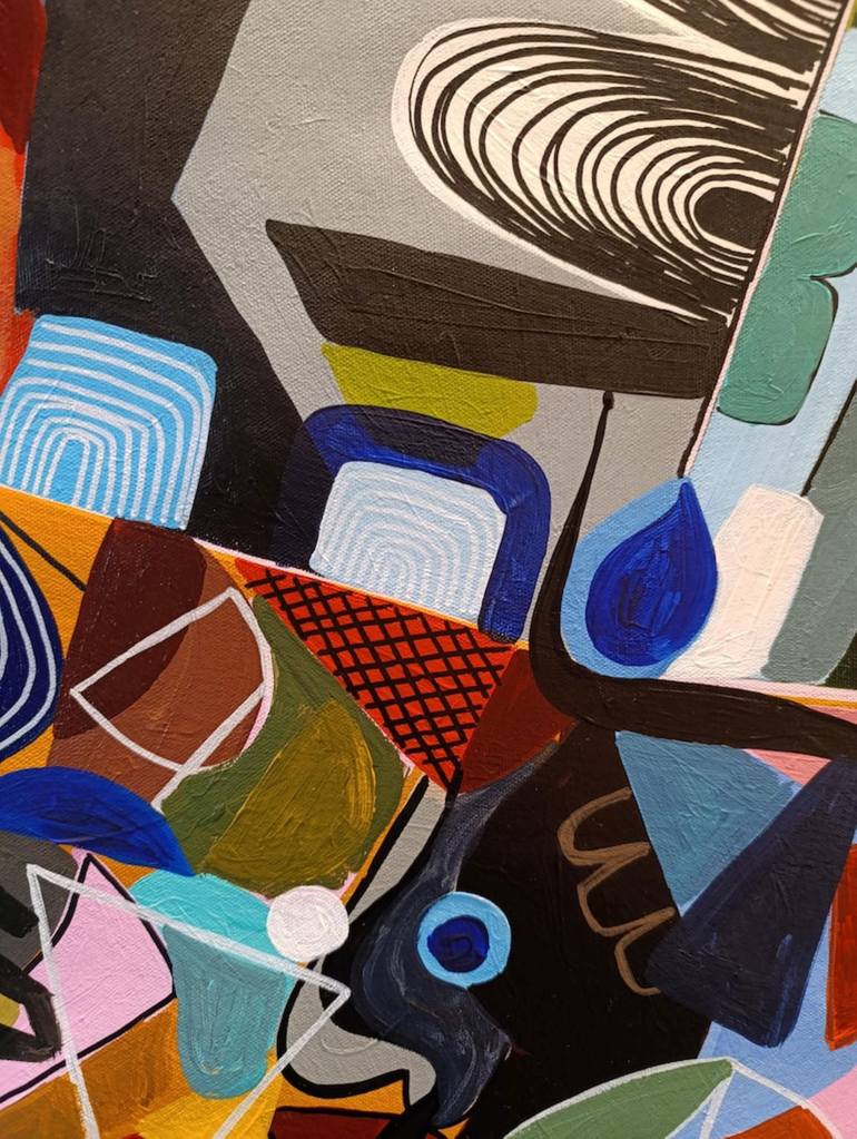 Original Bauhaus Abstract Painting by Sophie Vanderfeld