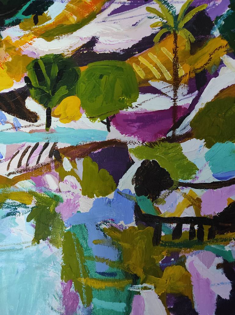 Original Abstract Landscape Painting by Sophie Vanderfeld