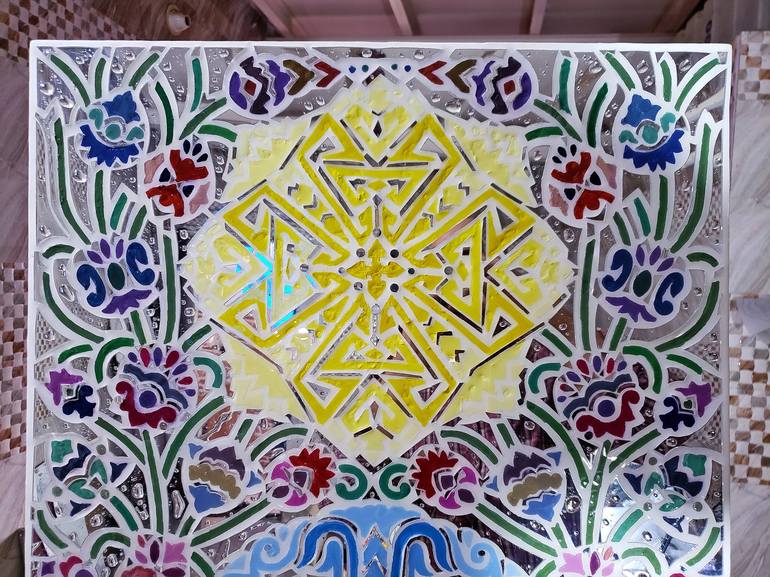 Original Art Deco Patterns Painting by Aatif Syed