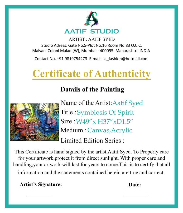 Original Art Deco Abstract Painting by Aatif Syed