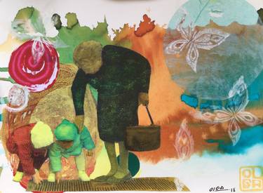 Print of Abstract Family Paintings by Olga Moreno Maza