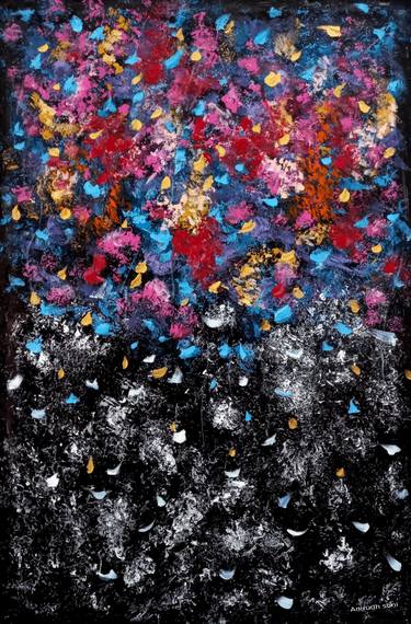 Print of Abstract Expressionism Floral Paintings by Anirudh Soni
