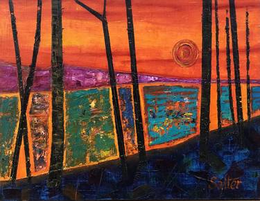 Original Abstract Expressionism Abstract Painting by Rodney Salter