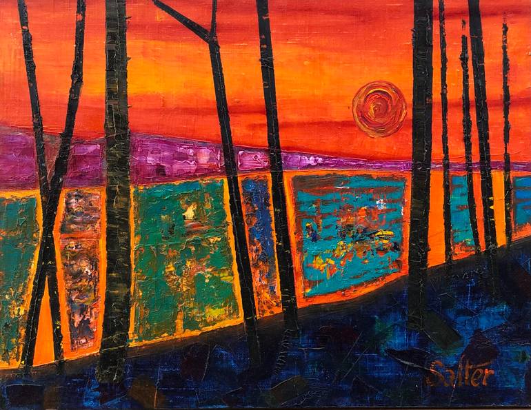 Original Abstract Expressionism Abstract Painting by Rodney Salter