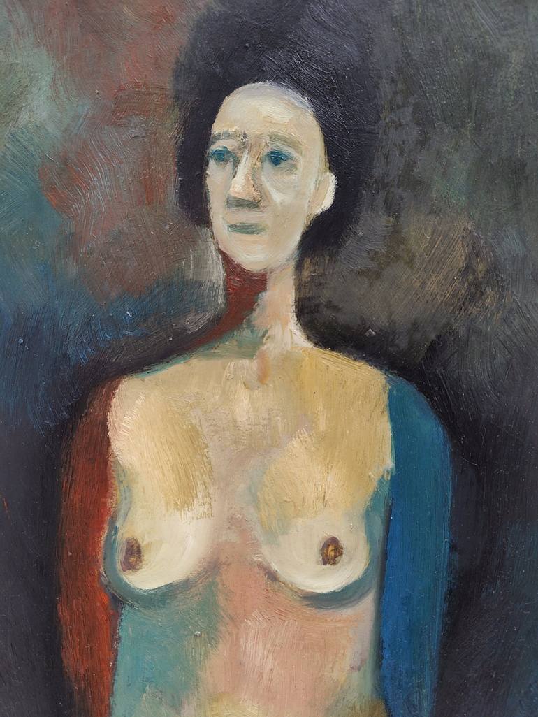 Original Nude Painting by Gaston Rene Moreno Manzo