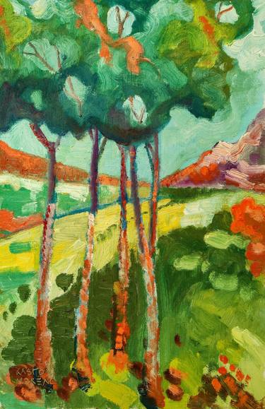 Landscape with trees thumb