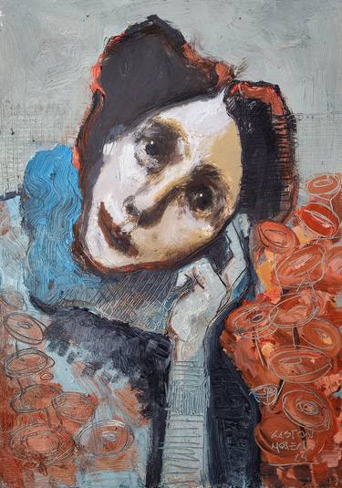 Original Conceptual People Painting by Gaston Rene Moreno Manzo