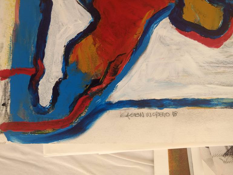Original Conceptual Nude Painting by Gaston Rene Moreno Manzo