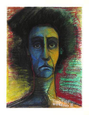Print of Expressionism Portrait Drawings by Gaston Rene Moreno Manzo