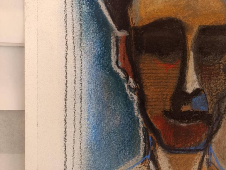Original Expressionism People Drawing by Gaston Rene Moreno Manzo