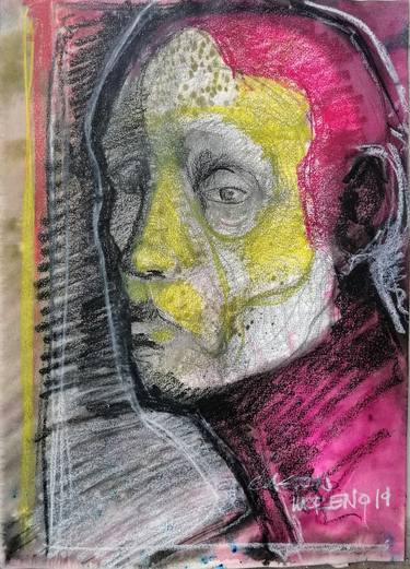 Print of Abstract Portrait Drawings by Gaston Rene Moreno Manzo