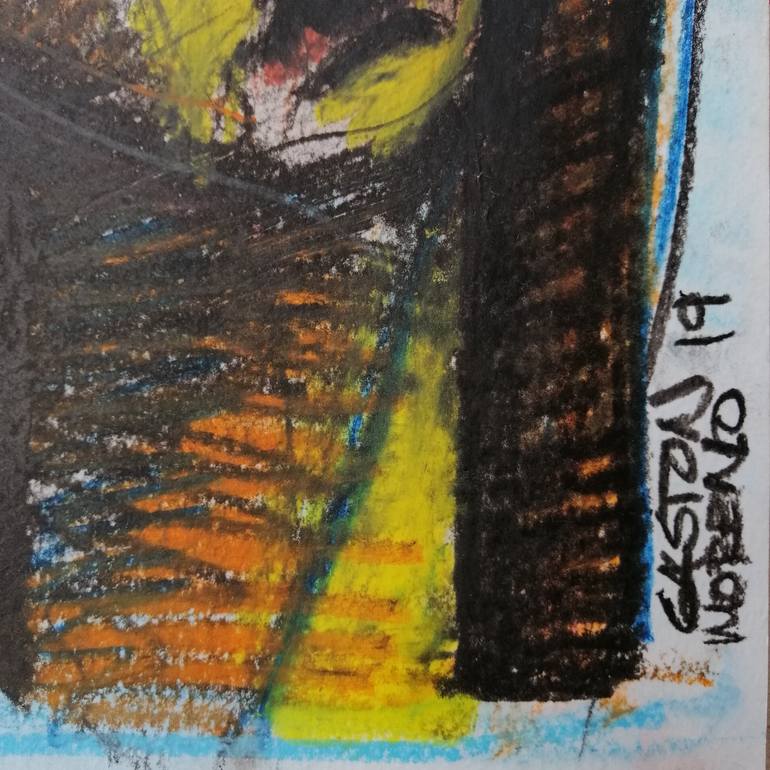 Original Expressionism Religion Drawing by Gaston Rene Moreno Manzo