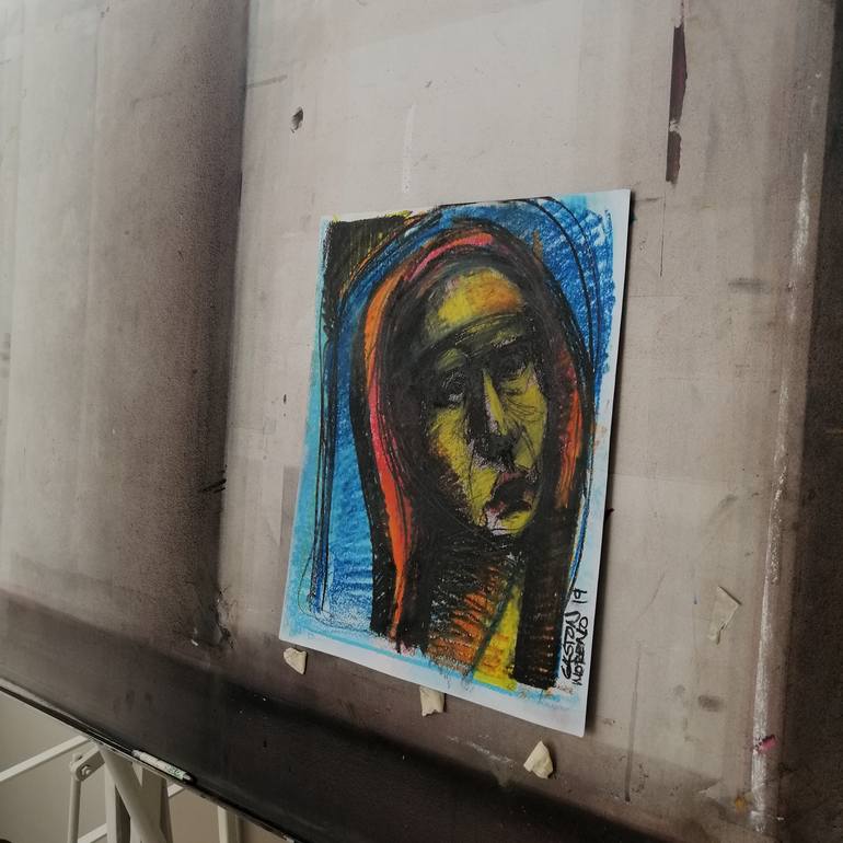 Original Expressionism Religion Drawing by Gaston Rene Moreno Manzo