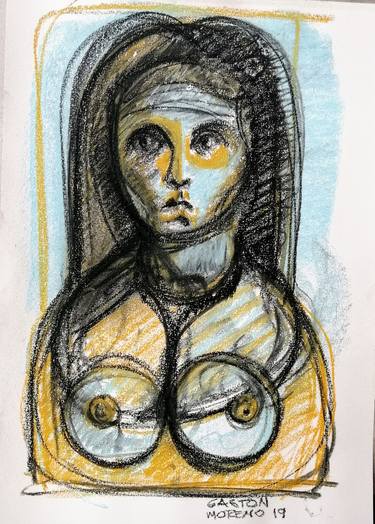 Print of Nude Drawings by Gaston Rene Moreno Manzo