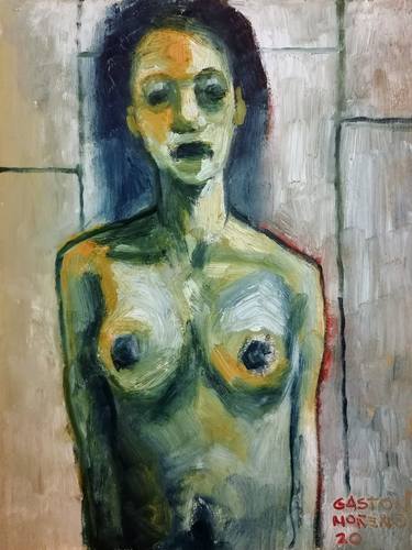 Original Nude Paintings by Gaston Rene Moreno Manzo