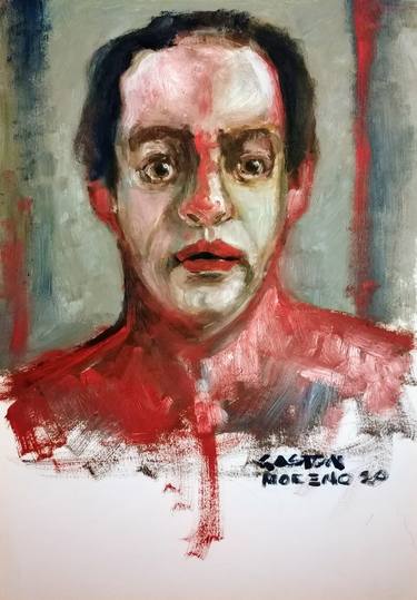Print of Expressionism Portrait Paintings by Gaston Rene Moreno Manzo