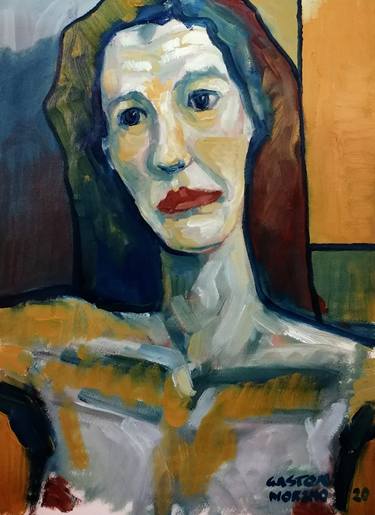 Original Expressionism Portrait Paintings by Gaston Rene Moreno Manzo