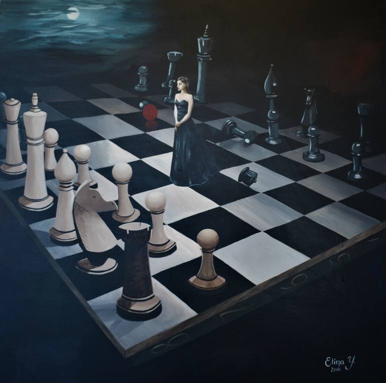 Chess Games Art Board Print for Sale by Utopipia