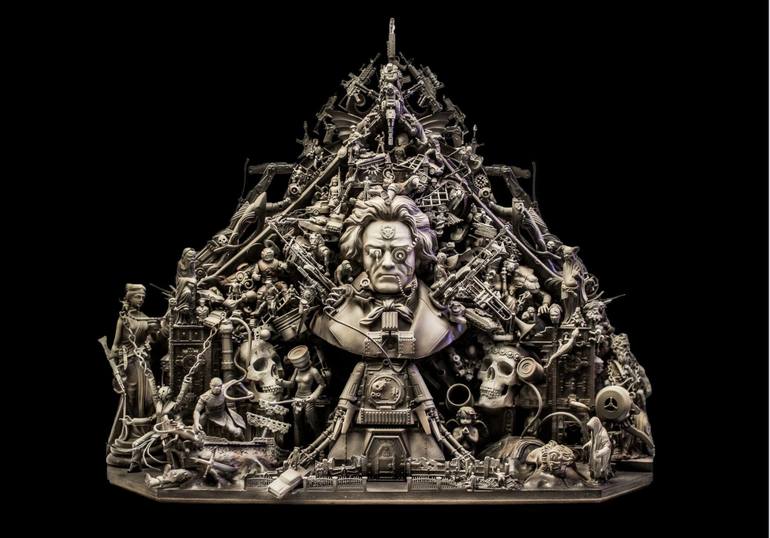 Original Figurative Fantasy Sculpture by O N Y X