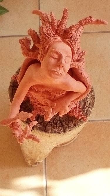 Original Figurative Fantasy Sculpture by Debra Cox Passaris