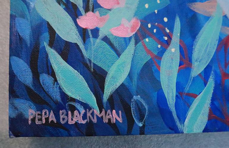 Original Abstract Expressionism Botanic Painting by Josephine Blackman