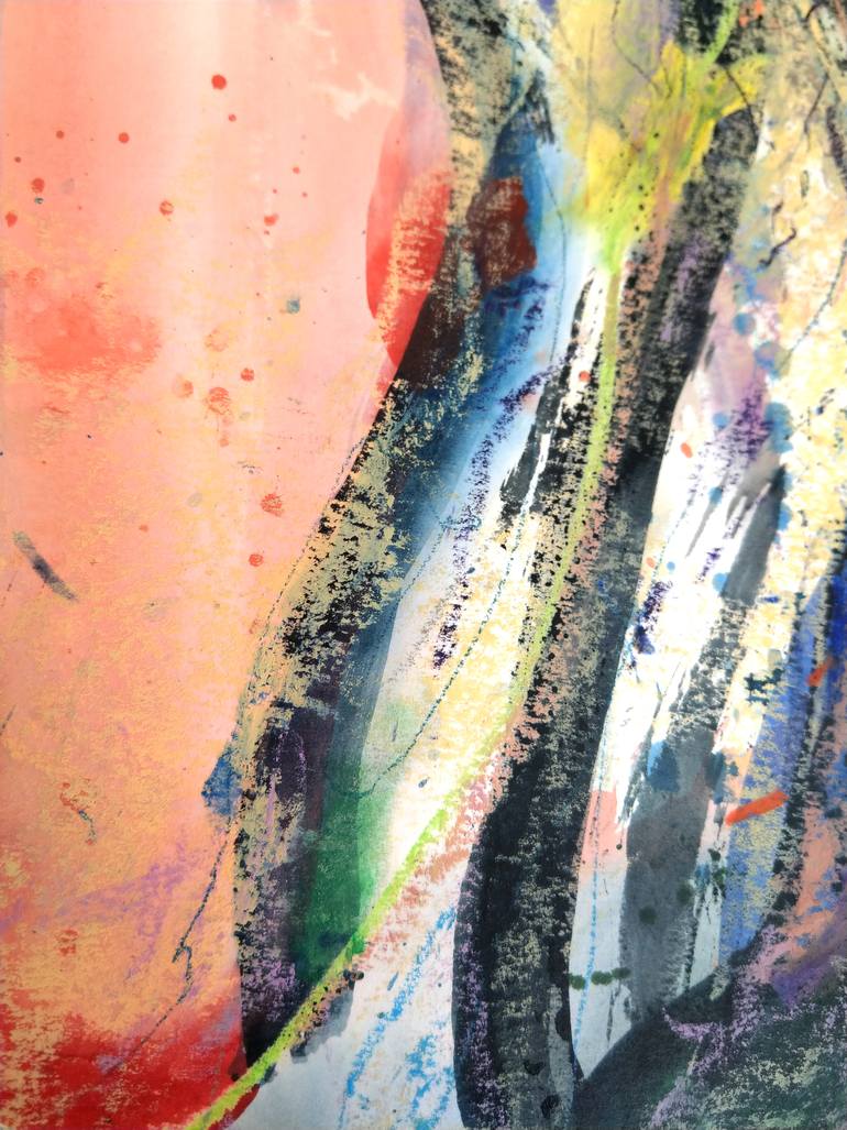 Original Abstract Expressionism Abstract Painting by Ming-Ching Wang
