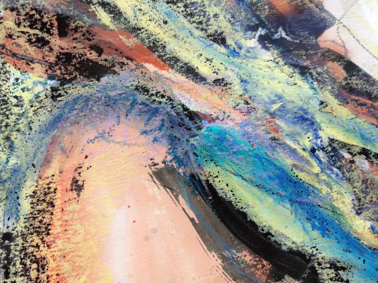Original Abstract Expressionism Abstract Painting by Ming-Ching Wang