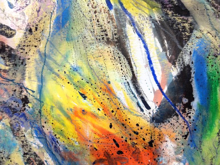 Original Abstract Expressionism Abstract Painting by Ming-Ching Wang