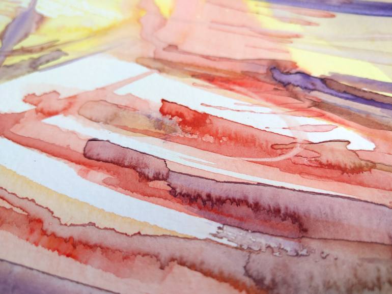 Original Abstract Expressionism Abstract Painting by Ming-Ching Wang