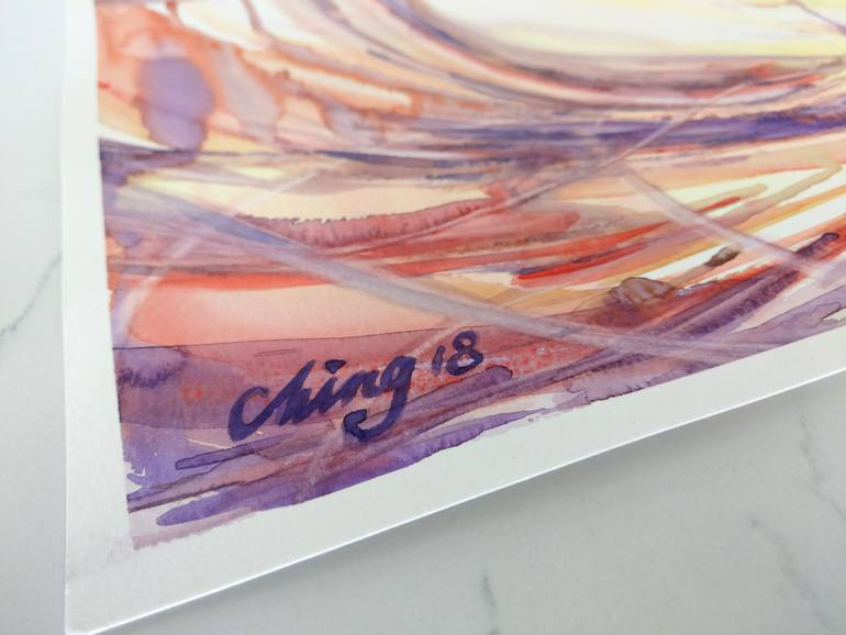 Original Abstract Expressionism Abstract Painting by Ming-Ching Wang