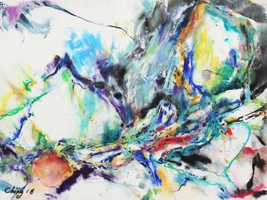 Original Abstract Expressionism Abstract Paintings by Ming-Ching Wang