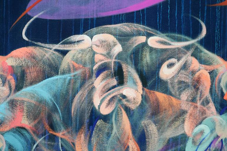 Original Abstract Expressionism Animal Painting by Yeong Choi