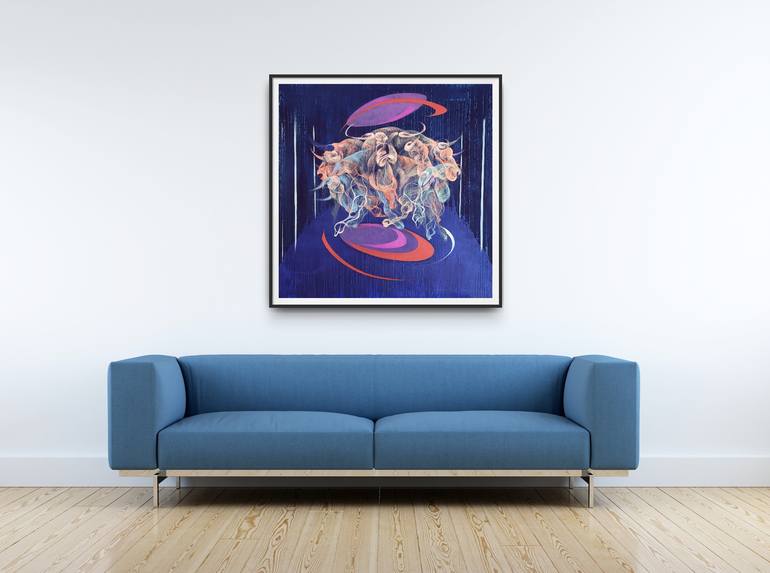 Original Abstract Expressionism Animal Painting by Yeong Choi