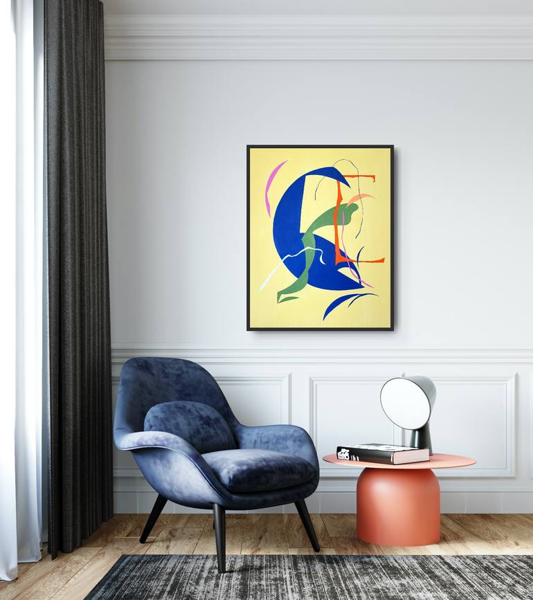 Original Art Deco Abstract Painting by Yeong Choi