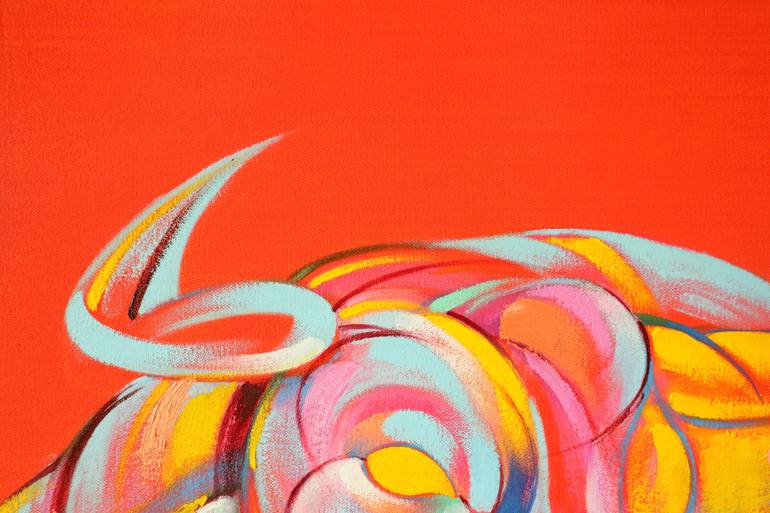 Original Abstract Expressionism Animal Painting by Yeong Choi