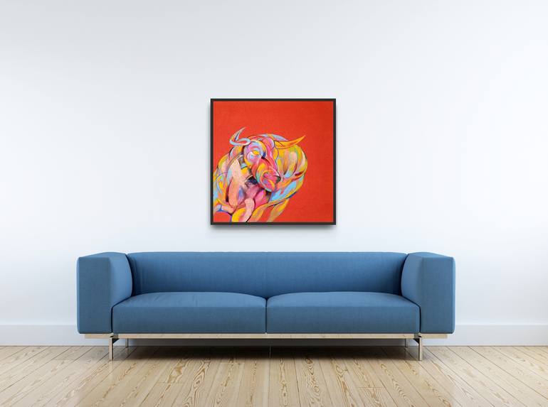 Original Abstract Expressionism Animal Painting by Yeong Choi