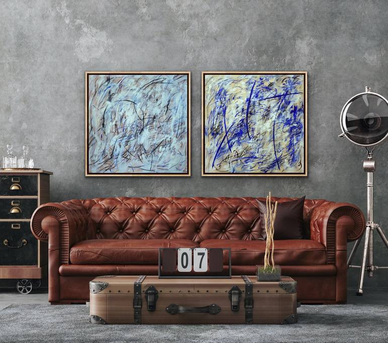 Original Abstract Expressionism Abstract Painting by Yeong Choi