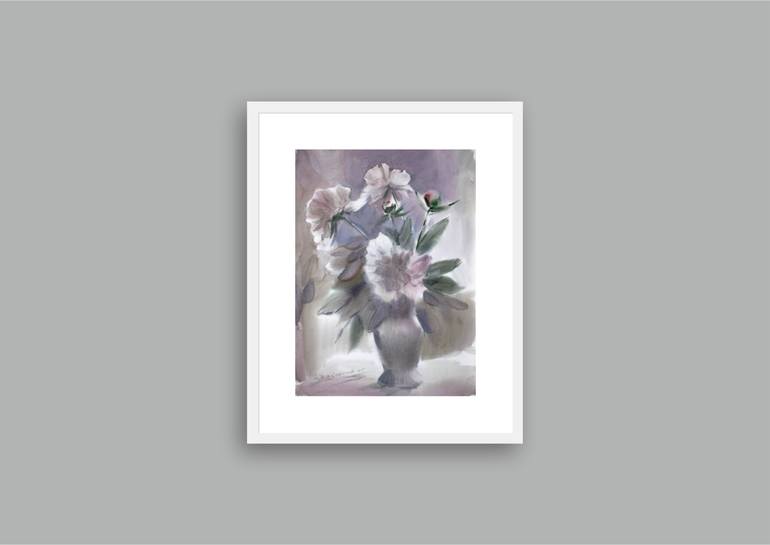 Original Art Deco Floral Painting by Pavel Zhavoronkov