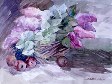 Original Art Deco Floral Paintings by pavel zhavoronkov