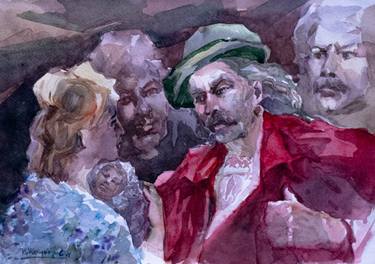 Original Art Deco People Paintings by pavel zhavoronkov
