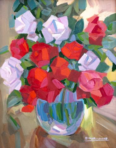 Print of Floral Paintings by pavel zhavoronkov